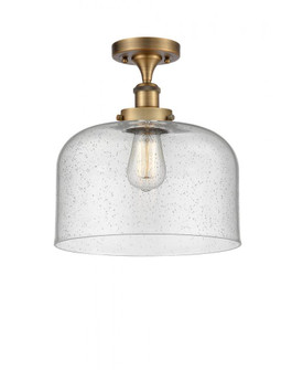 Bell - 1 Light - 12 inch - Brushed Brass - Semi-Flush Mount (3442|916-1C-BB-G74-L)