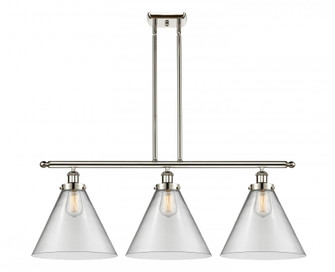 Cone - 3 Light - 36 inch - Polished Nickel - Stem Hung - Island Light (3442|916-3I-PN-G42-L)