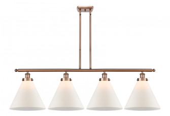 Cone - 4 Light - 48 inch - Antique Copper - Stem Hung - Island Light (3442|916-4I-AC-G41-L)