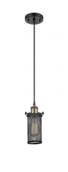 Bleecker - 1 Light - 4 inch - Black Antique Brass - Cord hung - Mini Pendant (3442|516-1P-BAB-CE219)