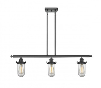 Kingsbury - 3 Light - 36 inch - Matte Black - Stem hung - Island Light (3442|516-3I-BK-CE231-CL-LED)
