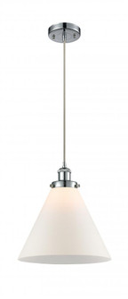 Cone - 1 Light - 12 inch - Polished Chrome - Cord hung - Mini Pendant (3442|916-1P-PC-G41-L)