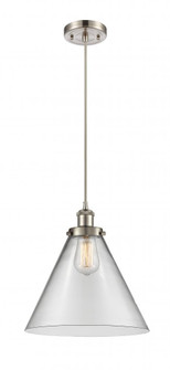 Cone - 1 Light - 12 inch - Brushed Satin Nickel - Cord hung - Mini Pendant (3442|916-1P-SN-G42-L-LED)