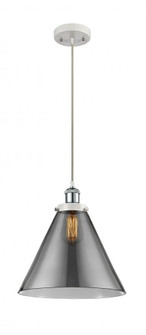 Cone - 1 Light - 12 inch - White Polished Chrome - Cord hung - Mini Pendant (3442|916-1P-WPC-G43-L)