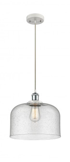 Bell - 1 Light - 12 inch - White Polished Chrome - Cord hung - Mini Pendant (3442|916-1P-WPC-G74-L-LED)