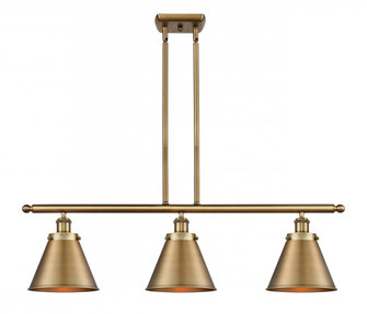 Appalachian - 3 Light - 36 inch - Brushed Brass - Stem Hung - Island Light (3442|916-3I-BB-M13-BB)