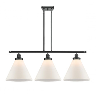 Cone - 3 Light - 36 inch - Matte Black - Stem Hung - Island Light (3442|916-3I-BK-G41-L)