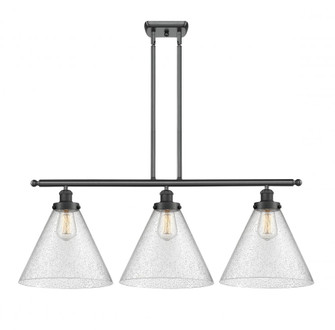 Cone - 3 Light - 36 inch - Matte Black - Stem Hung - Island Light (3442|916-3I-BK-G44-L-LED)
