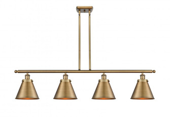 Appalachian - 4 Light - 48 inch - Brushed Brass - Stem Hung - Island Light (3442|916-4I-BB-M13-BB)