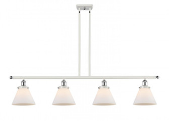 Cone - 4 Light - 48 inch - White Polished Chrome - Stem Hung - Island Light (3442|916-4I-WPC-G41-LED)