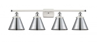 Appalachian - 4 Light - 36 inch - White Polished Chrome - Bath Vanity Light (3442|916-4W-WPC-M13-PC)