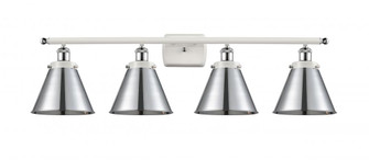 Appalachian - 4 Light - 36 inch - White Polished Chrome - Bath Vanity Light (3442|916-4W-WPC-M13-PC-LED)