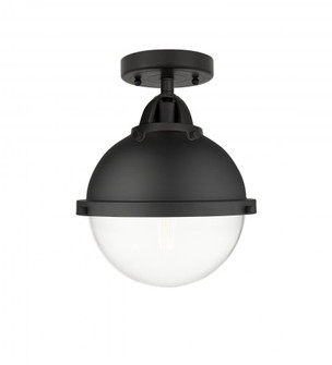 Hampden - 1 Light - 9 inch - Matte Black - Semi-Flush Mount (3442|288-1C-BK-HFS-82-BK)