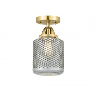 Stanton - 1 Light - 6 inch - Satin Gold - Semi-Flush Mount (3442|288-1C-SG-G262-LED)