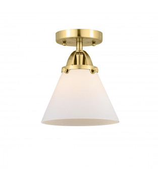Cone - 1 Light - 8 inch - Satin Gold - Semi-Flush Mount (3442|288-1C-SG-G41-LED)