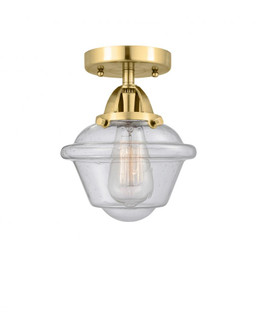 Oxford - 1 Light - 8 inch - Satin Gold - Semi-Flush Mount (3442|288-1C-SG-G534-LED)