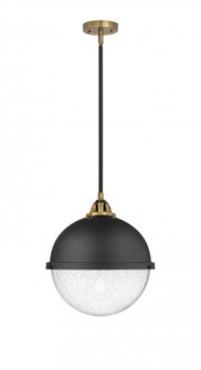 Hampden - 1 Light - 13 inch - Black Antique Brass - Stem hung - Pendant (3442|288-1S-BAB-HFS-124-BK)