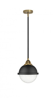 Hampden - 1 Light - 9 inch - Black Antique Brass - Stem hung - Mini Pendant (3442|288-1S-BAB-HFS-84-BK)
