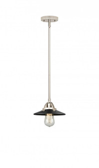 Railroad - 1 Light - 8 inch - Polished Nickel - Stem hung - Mini Pendant (3442|288-1S-PN-M6-BK)