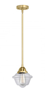 Oxford - 1 Light - 8 inch - Satin Gold - Stem hung - Mini Pendant (3442|288-1S-SG-G532-LED)