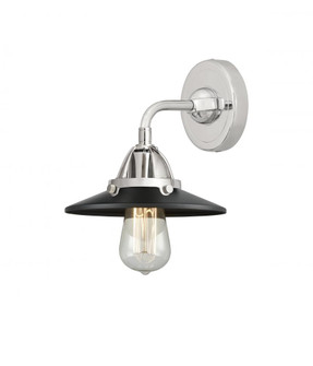 Railroad - 1 Light - 8 inch - Polished Chrome - Sconce (3442|288-1W-PC-M6-BK-LED)