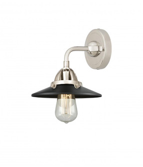 Railroad - 1 Light - 8 inch - Polished Nickel - Sconce (3442|288-1W-PN-M6-BK)