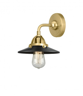 Railroad - 1 Light - 8 inch - Satin Gold - Sconce (3442|288-1W-SG-M6-BK)