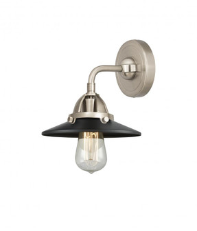 Railroad - 1 Light - 8 inch - Brushed Satin Nickel - Sconce (3442|288-1W-SN-M6-BK-LED)