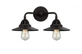 Railroad - 2 Light - 16 inch - Matte Black - Bath Vanity Light (3442|288-2W-BK-M6-BK-LED)