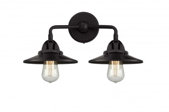 Railroad - 2 Light - 16 inch - Oil Rubbed Bronze - Bath Vanity Light (3442|288-2W-OB-M5-OB-LED)