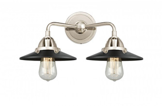 Railroad - 2 Light - 16 inch - Polished Nickel - Bath Vanity Light (3442|288-2W-PN-M6-BK)