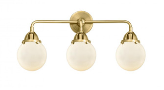 Beacon - 3 Light - 24 inch - Satin Gold - Bath Vanity Light (3442|288-3W-SG-G201-6-LED)