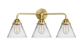 Cone - 3 Light - 26 inch - Satin Gold - Bath Vanity Light (3442|288-3W-SG-G42)