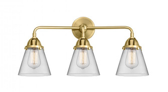 Cone - 3 Light - 24 inch - Satin Gold - Bath Vanity Light (3442|288-3W-SG-G62)