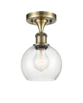 Athens - 1 Light - 6 inch - Antique Brass - Semi-Flush Mount (3442|516-1C-AB-G124-6)