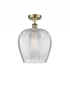 Norfolk - 1 Light - 12 inch - Antique Brass - Semi-Flush Mount (3442|516-1C-AB-G462-12-LED)