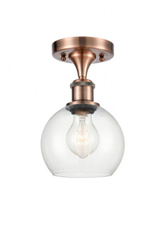 Athens - 1 Light - 6 inch - Antique Copper - Semi-Flush Mount (3442|516-1C-AC-G122-6-LED)