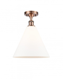 Berkshire - 1 Light - 12 inch - Antique Copper - Semi-Flush Mount (3442|516-1C-AC-GBC-121-LED)