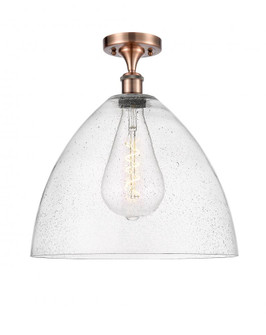 Bristol - 1 Light - 16 inch - Antique Copper - Semi-Flush Mount (3442|516-1C-AC-GBD-164-LED)