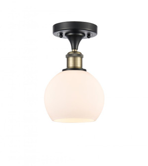 Athens - 1 Light - 6 inch - Black Antique Brass - Semi-Flush Mount (3442|516-1C-BAB-G121-6)