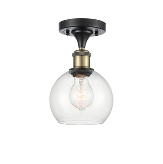Athens - 1 Light - 6 inch - Black Antique Brass - Semi-Flush Mount (3442|516-1C-BAB-G122-6)