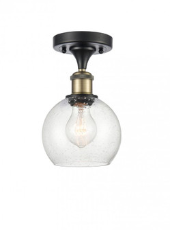Athens - 1 Light - 6 inch - Black Antique Brass - Semi-Flush Mount (3442|516-1C-BAB-G124-6)