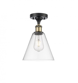 Berkshire - 1 Light - 8 inch - Black Antique Brass - Semi-Flush Mount (3442|516-1C-BAB-GBC-82)