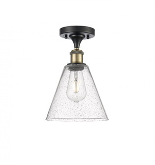 Berkshire - 1 Light - 8 inch - Black Antique Brass - Semi-Flush Mount (3442|516-1C-BAB-GBC-84-LED)