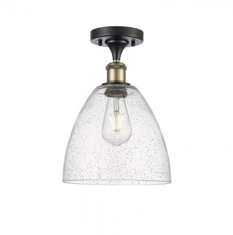 Bristol - 1 Light - 9 inch - Black Antique Brass - Semi-Flush Mount (3442|516-1C-BAB-GBD-94-LED)