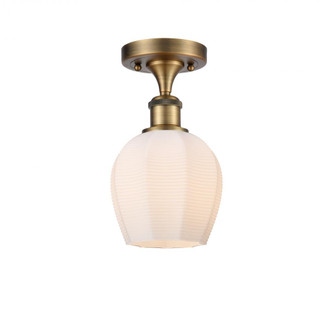 Norfolk - 1 Light - 6 inch - Brushed Brass - Semi-Flush Mount (3442|516-1C-BB-G461-6-LED)