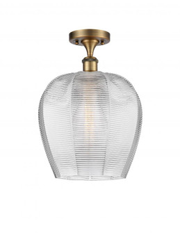 Norfolk - 1 Light - 12 inch - Brushed Brass - Semi-Flush Mount (3442|516-1C-BB-G462-12)