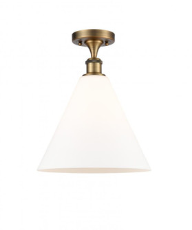 Berkshire - 1 Light - 12 inch - Brushed Brass - Semi-Flush Mount (3442|516-1C-BB-GBC-121-LED)