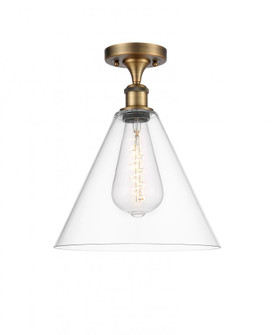 Berkshire - 1 Light - 12 inch - Brushed Brass - Semi-Flush Mount (3442|516-1C-BB-GBC-122-LED)