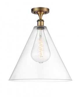 Berkshire - 1 Light - 16 inch - Brushed Brass - Semi-Flush Mount (3442|516-1C-BB-GBC-162-LED)